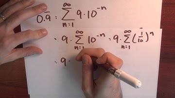 In what sense does sum 9 * 10^(-n) equal one? - Week 2 - Lecture 12 - Sequences and Series