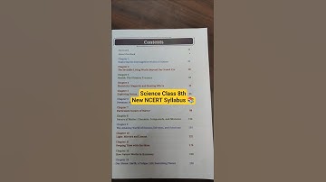 Science Class 8th New NCERT Syllabus 📚