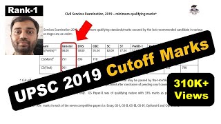 UPSC Prelims &amp; Mains Cutt‐off Marks 2019 - UPSC Civil Servcies Examination latest news 2020 by VeeR