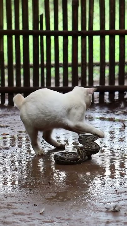 ada python di kandang bebek, #cat #kucing #animals #kucinglucu #snake # ...