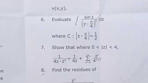 B.Sc 6th semester maths question paper || metric space and complex analysis