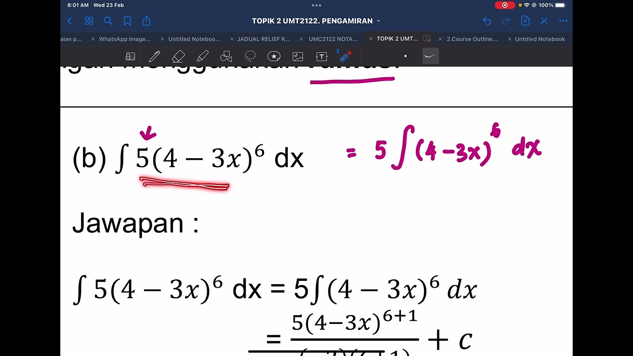 UMT2122 PENGAMIRAN MENGGUNAKAN KAEDAH RUMUS