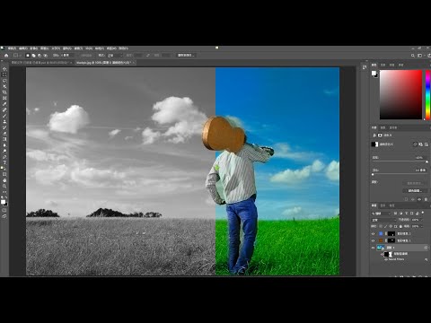 Photoshop 新功能-3-黑白相片自動變彩色相片 photoshop Auto-Colorize Black & White Photos