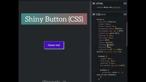 Shiny button effect on HTML/CSS