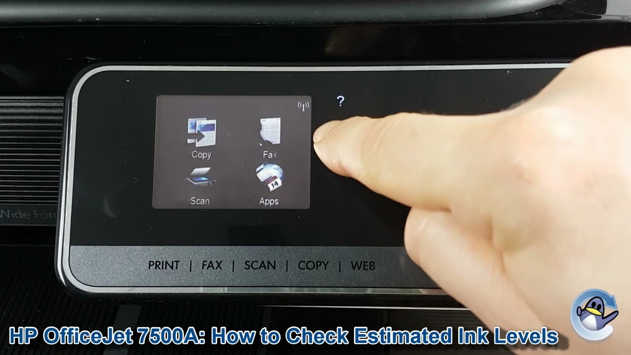 HP OfficeJet 7500A: How to Check Estimated Ink Levels - YouTube