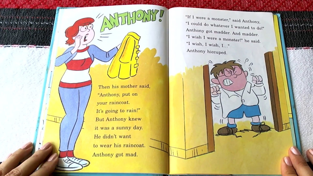 Kid's book Anthony The Perfect Monster by Angelo DeCesare. Read along book with a moral for children