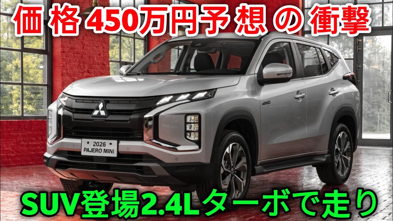 ついに登場！2026年式 三菱ディスティネーター — 4,500,000円予想価格で2.4Lターボ搭載の本格ミッドサイズSUV！圧巻の高出力パフォーマンスと最新AWDシステムで、走りも快適性も次世代！