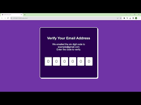 Verify Account ui