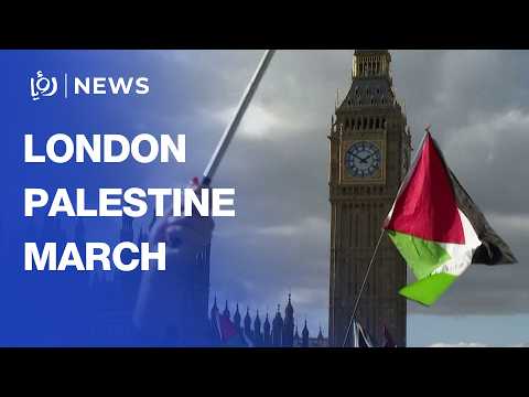 “We are all Palestinian”: Thousands march in central London in support of Palestine