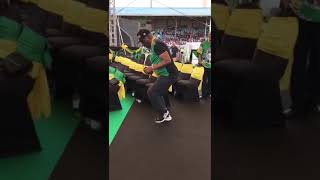 Bheki Cele Celebrating Being Back