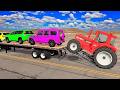 Flatbed Truck Mcqueen | Transportation with Truck - Pothole vs Car #7 - BeamNG.Drive