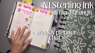Full Front to Back Flip of my N1 Sterling Ink Planner | Planner Chat about Weekly Planning