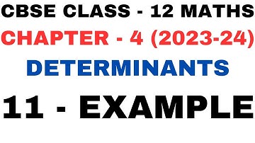 11 Example l Chapter 4 Determinants l example11 Solution Class12th Maths l NEW NCERT 2023-24