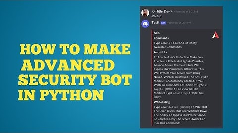 How To Make Discord Security Bot In Python | Without Coding For 24/7 | discord bot source code