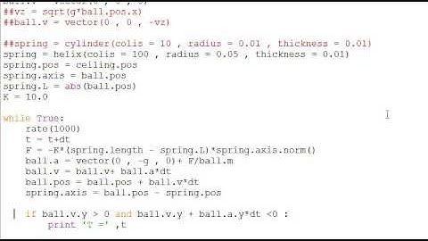 vpython-簡諧運動