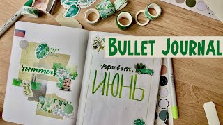 Bullet Journal 🌿 ИЮНЬ 2021| Моя система планирования | Оформление ежедневника на месяц