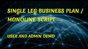 Single Leg Plan Software- MLM Monoline Plan Software | Monoline MLM Plan Script