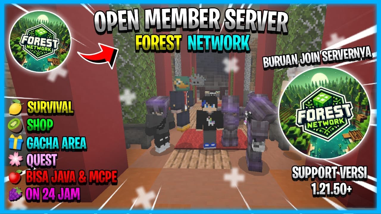 FOREST SMP: SERVER MINECRAFT SURVIVAL DAN ADA QUESTNYA JUGA, SUPPORT ...