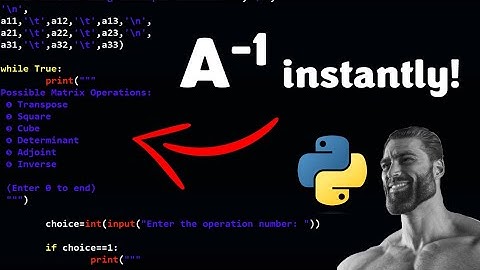 Solve ANY matrix problem using this Python code!