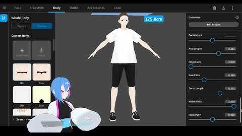 HOW TO MAKE SKINNY SIZE MODEL IN VROID STUDIO (Bodysuit Version)