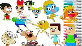 Cartoon Network Nickelodeon Coloring Compilation Teen Titans Go Powerpuff Girls Uncle Grandpa
