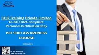 Iso 9001 Awareness Course Cdg Training Private Limited Get Course Link Below