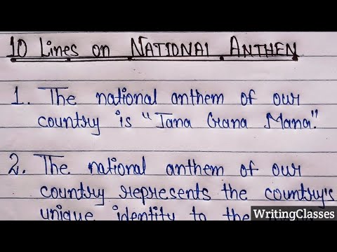 essay writing on the national anthem