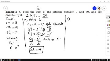 Module 4: Sum of the first n terms of an arithmetic sequence