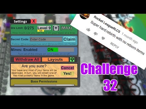 Miners Haven Challenge 32 Rebirth Life 9 000 No Reborn Items Youtube - roblox miners haven discord roblox rules