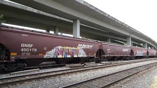 (Northbound) BNSF Loaded / Empty Grain Train passes through 21ST Street.