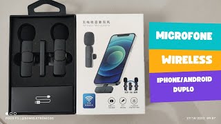 MICROFONE SEM FIO WIRELESS, ideal para vídeos viral  microfonedelapela bluetooth som