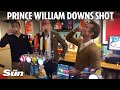 Prince William downs shot after pulling &#39;horrible&#39; pint with Wrexham owner Rob McElhenney