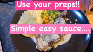 Simple easy cheap sauce.. yummy on steak & potatoes!!