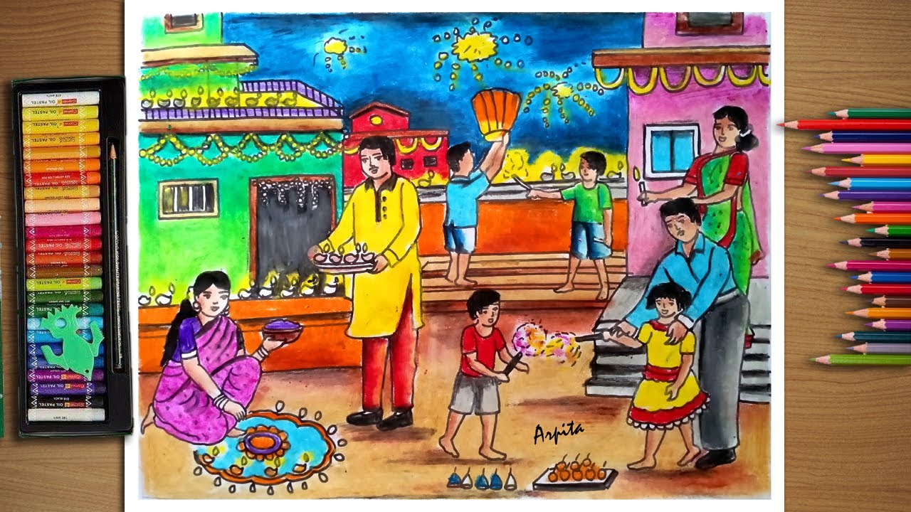 Buy X6 Multipack Diwali Kids Colour Me in Greeting Card Pack Online in  India - Etsy