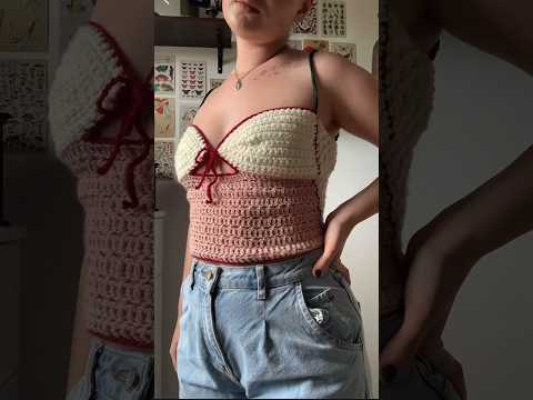 crochet rose garden top🥀#shorts #shortsclip #crochet #crochettop #cottagecore #crochettutorial #fyp (video tutorial)