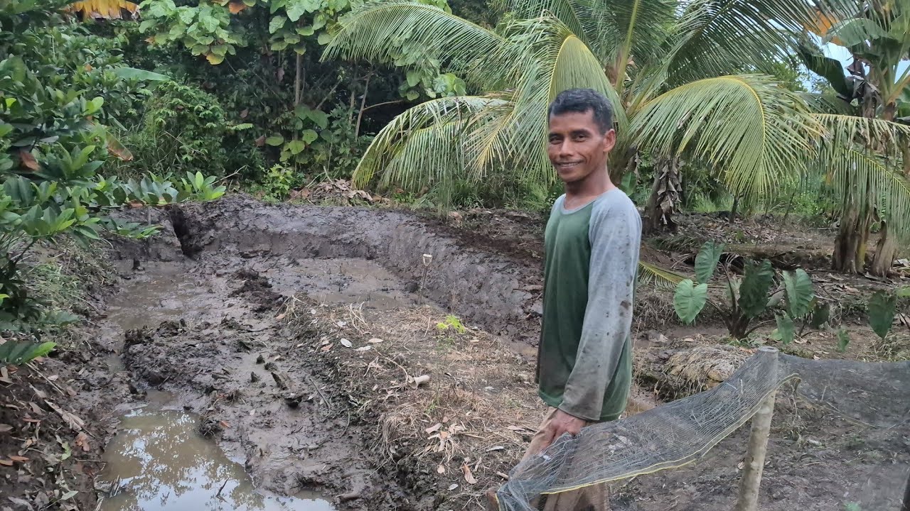 KOLAM BARU PAK EKO!  PASANGAN ROMANTIS MELAYU - DAYAK INI SEMANGAT BETERNAK IKAN LAHAN TRANSMIGRASI