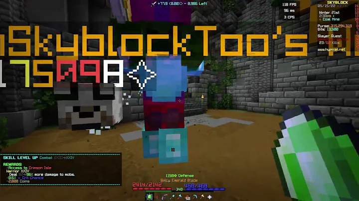 Getting Combat 24 & Unlocking Equipment Slots! :D | Hypixel Skyblock