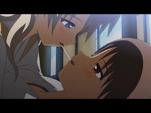 Shot on iphone meme but it's anime Lesbian kiss