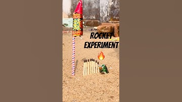 Rocket Experiment 🔥| Matchstick Chain Reaction | #fireworks #shorts #crackers