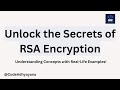 Rsa encryption understanding concepts with reallife examples