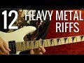 12 HEAVY METAL RIFFS - Guitar Lesson 🔷