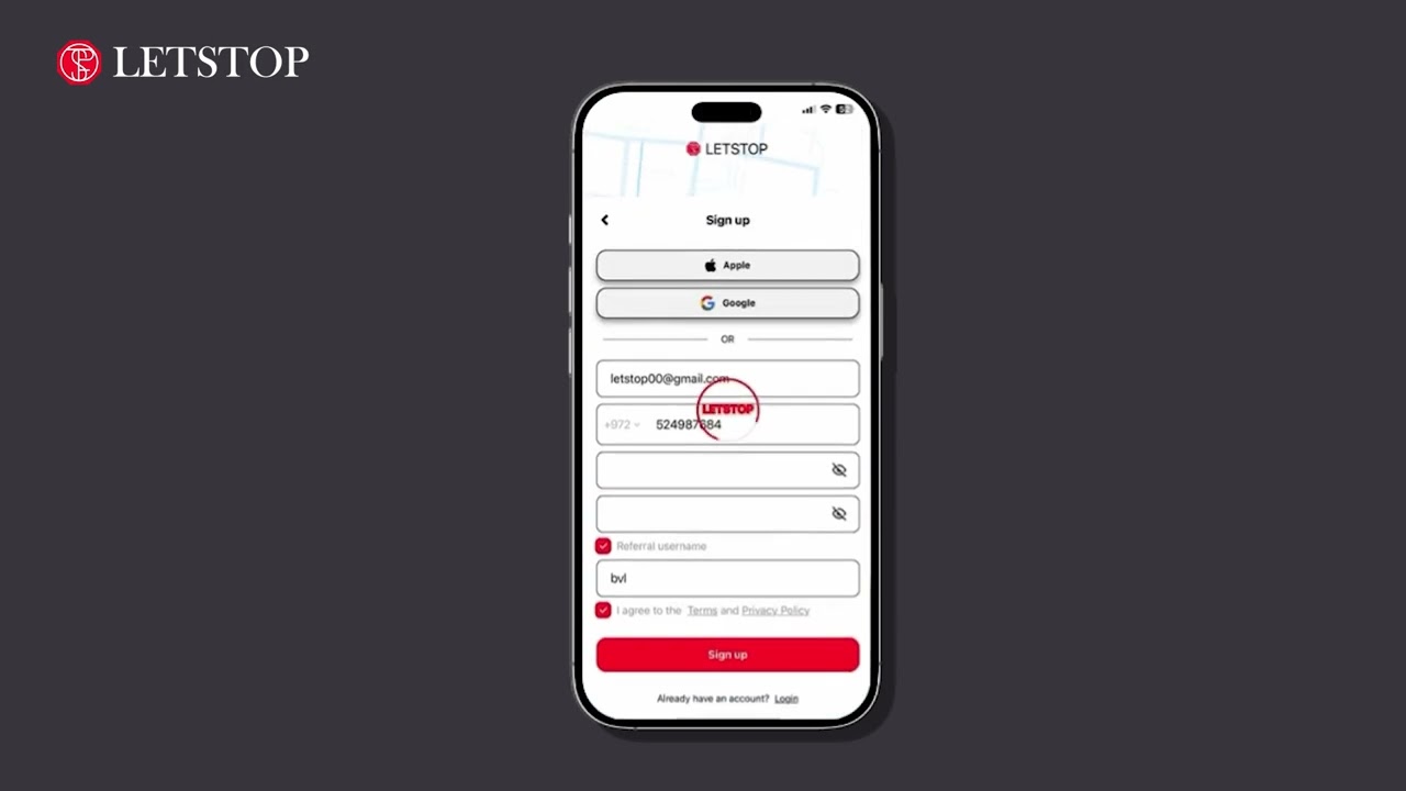 How to Register & Verify Your LETSTOP Account