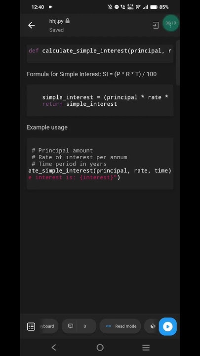 Calculate Simple Interest in Python | Python Tutorial - YouTube