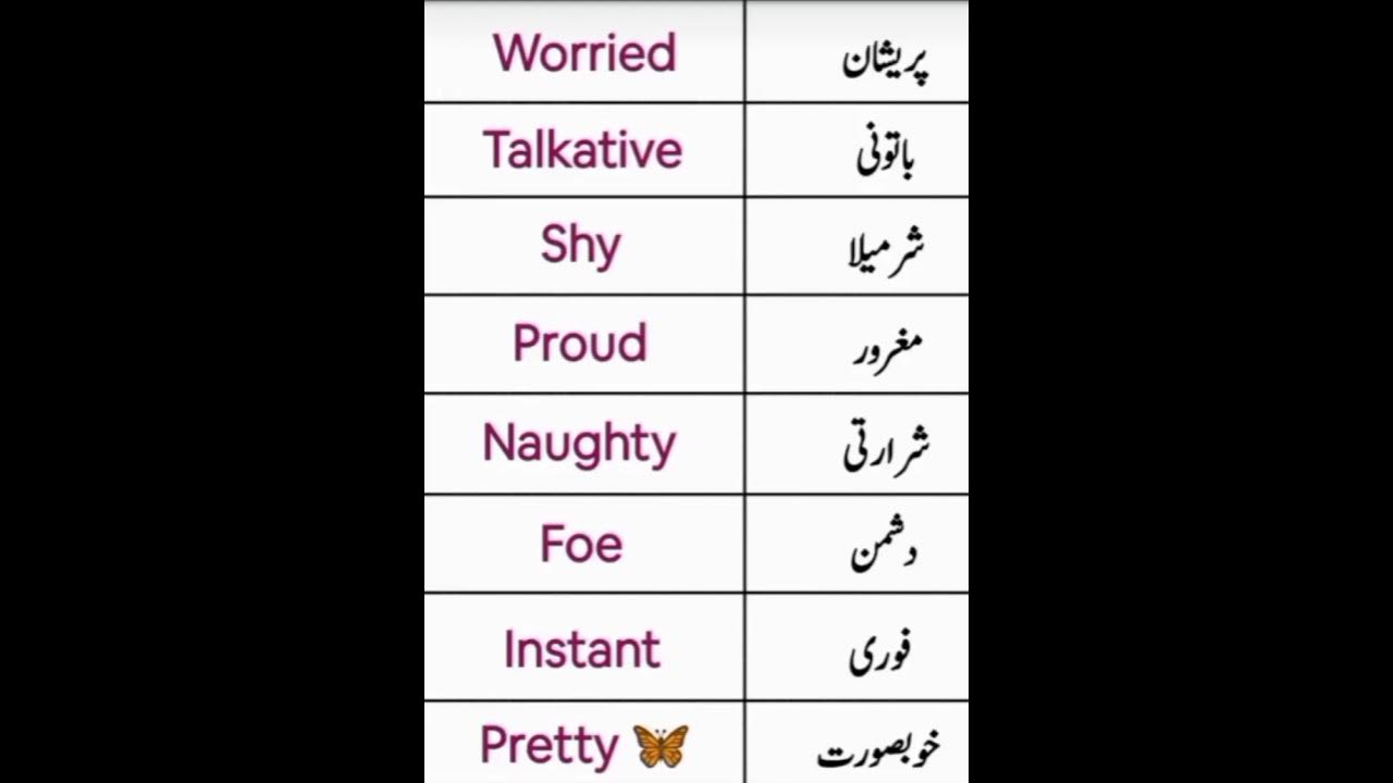 Spoke Daily Use English Words Meaning In Urdu shorts YouTube spoke-daily-use-english-words-meaning-in-urdu-shorts-youtube