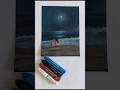 Moonlight Serenity: Oil Pastel Art #oilpastel #oilpasteldrawing #nightart