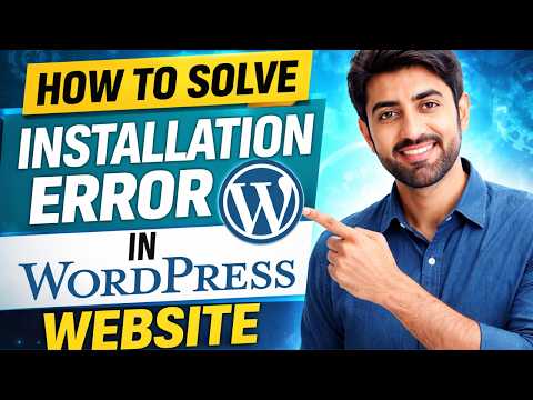 WordPress Installation Error Fix 2026 🔥 | Reinstall WordPress Without Losing Data