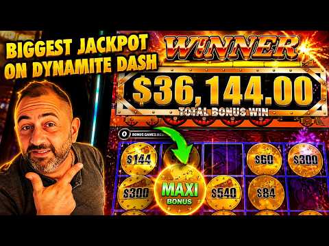 OMG! MY BIGGEST JACKPOT OF MY LIFE ON ALL ABOARD DYNAMITE DASH!! 🔥🤑