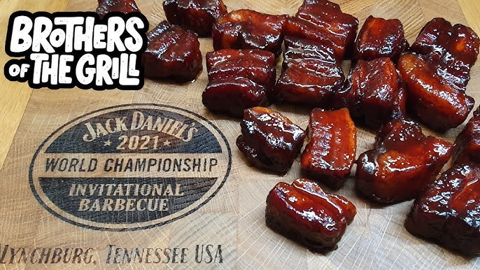 Pork Belly Burnt Ends with Texas Pepper Jelly Rib Candy 