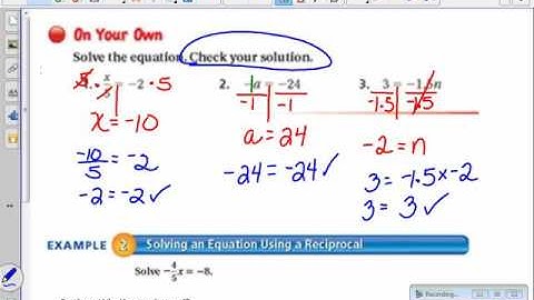 3 4 Solving Equations Using Multiplication and Division