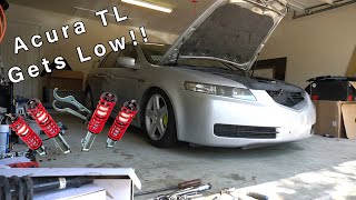 ACURA TL GETS LOW!! (Truhart Coilovers)